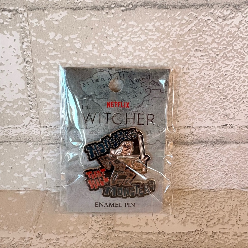 The Witcher "Monsters That Kill Monsters" Enamel Pin BoxLunch Exclusive NEW